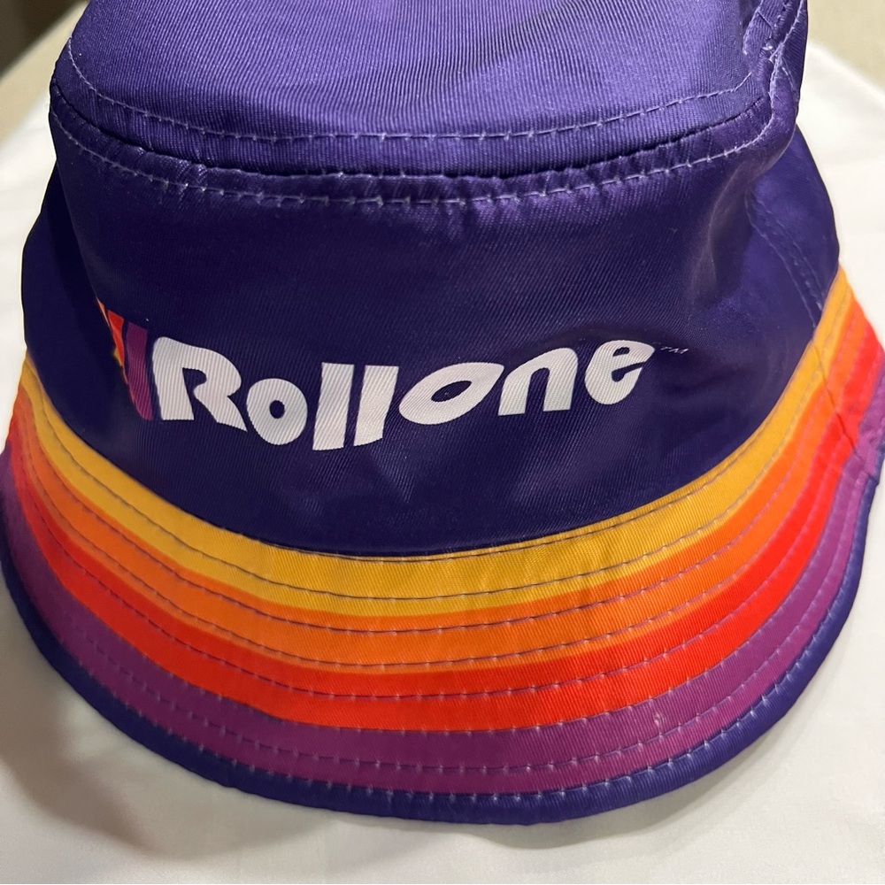 Purple and Multicolor Rollone Bucket Hat